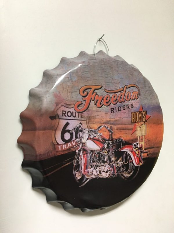 14660 2 - Bottle Cap 16" Sign - Freedom Riders