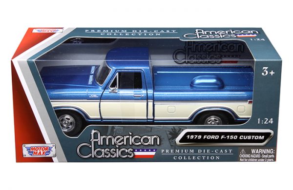 79346ac blcrm 1 - 1979 FORD F-150 CUSTOM PICK UP TRUCK IN TWO BLUE/CREAM (OFF WHITE)