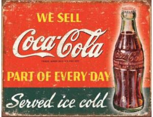 COKE- PART OF EVERY DAY VINTAGE METAL SIGN