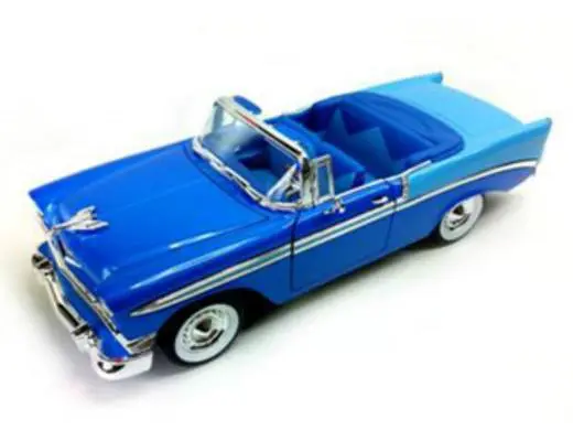 1956 Chevrolet Bel Air Convertible Blue 1:18 Diecast Model 92128bl 