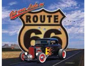GET YOUR LICKS ON ROUTE 66 METAL SIGN