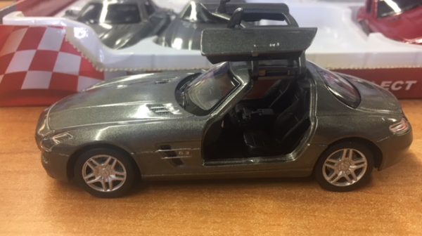 kt5349d3 2 - 2011 MERCEDES BENZ SLS AMG IN 1:36 SCALE (5") - PULL BACK ACTION
