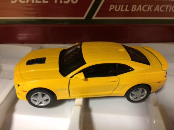 kt5383yellow - 2014 CHEVY CAMARO - PULL BACK ACTION DIE CAST
