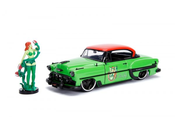 30455 1.24 dc comics bombshells 1953 chevy bel air w poison ivy 2 - 1953 Chevrolet Bel Air With Poison Ivy Figure – Hollywood Rides – DC Comics BY Jada 1:24