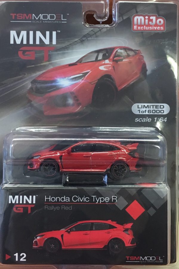 mgt00012 - 2017 Honda Civic Type R in Rallye Red - MINI GT - TSM Models