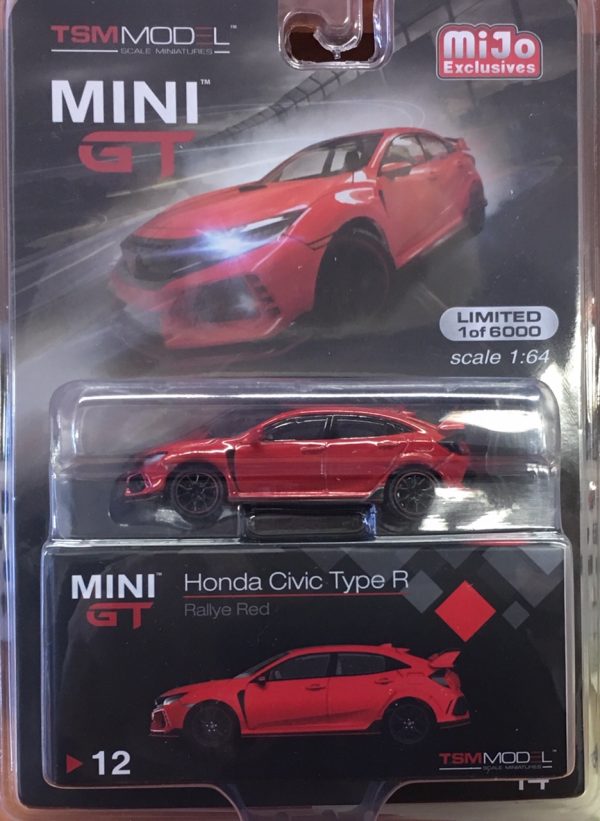 mgt00012b - 2017 Honda Civic Type R in Rallye Red - MINI GT - TSM Models