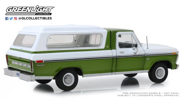 13545a - 1975 Ford F-100 Pick Up Truck - w/ Wimbledon White Combination Tu-Tone and Deluxe Box Cover