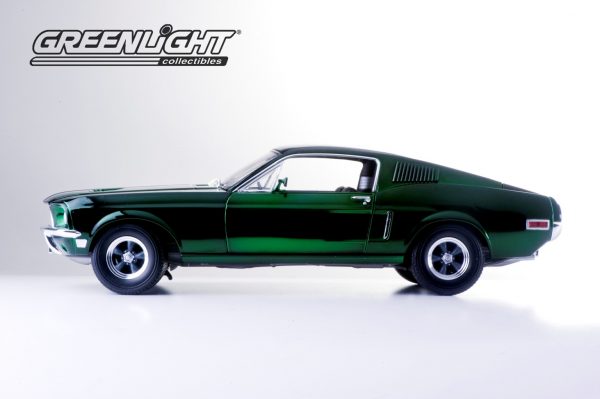 12823a - 1968 Ford Mustang GT - from the Movie BULLITT -GREEN CHROME EDITION