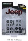 16010c1 - Jeep Wheel & Tire Pack - 16 Wheels, 16 Tires, and 8 Axles