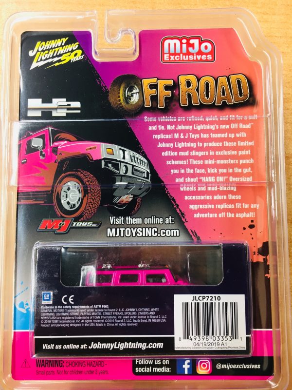 jlcp7210 - Off-Road Hummer H2 (Pink) – MiJo Exclusives (Johnny Lightning 1:64 50th Anniversary)