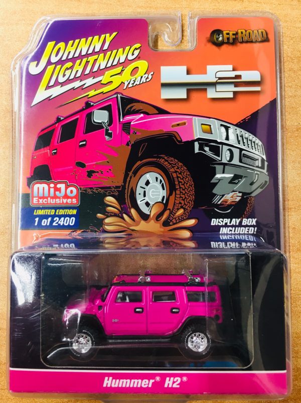 jlcp7210a - Off-Road Hummer H2 (Pink) – MiJo Exclusives (Johnny Lightning 1:64 50th Anniversary)