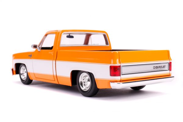 31607 1.24 jt 1985 chevy c10 stock g.orange 3 - 1985 Chevrolet C10 Pickup Truck Stock Wheels (Orange with White Two-Tone) – Just Trucks