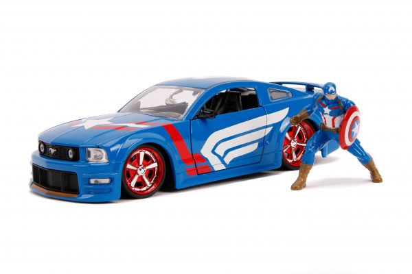 31187 1.24 hwr marvel 2006 ford mustang gt w captain america 1 scaled - 2006 Ford Mustang GT with Captain America – Marvel Avengers – Hollywood Rides