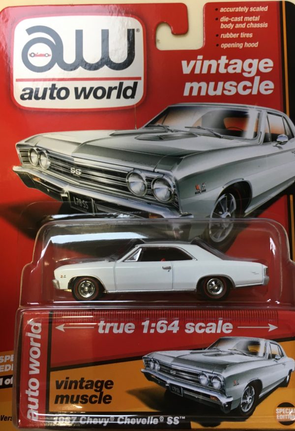 aw64132b 1 - 1967 CHEVROLET CHEVELLE SS HARD TOP - WHITE - VINTAGE MUSCLE