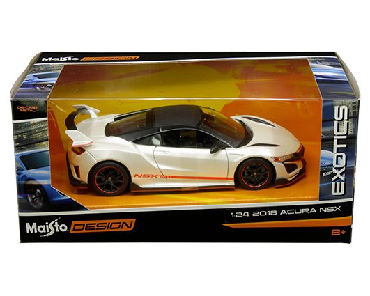 32536wh sm - 2018 ACURA NSX IN 1:24 SCALE BY MAITO IN WHITE