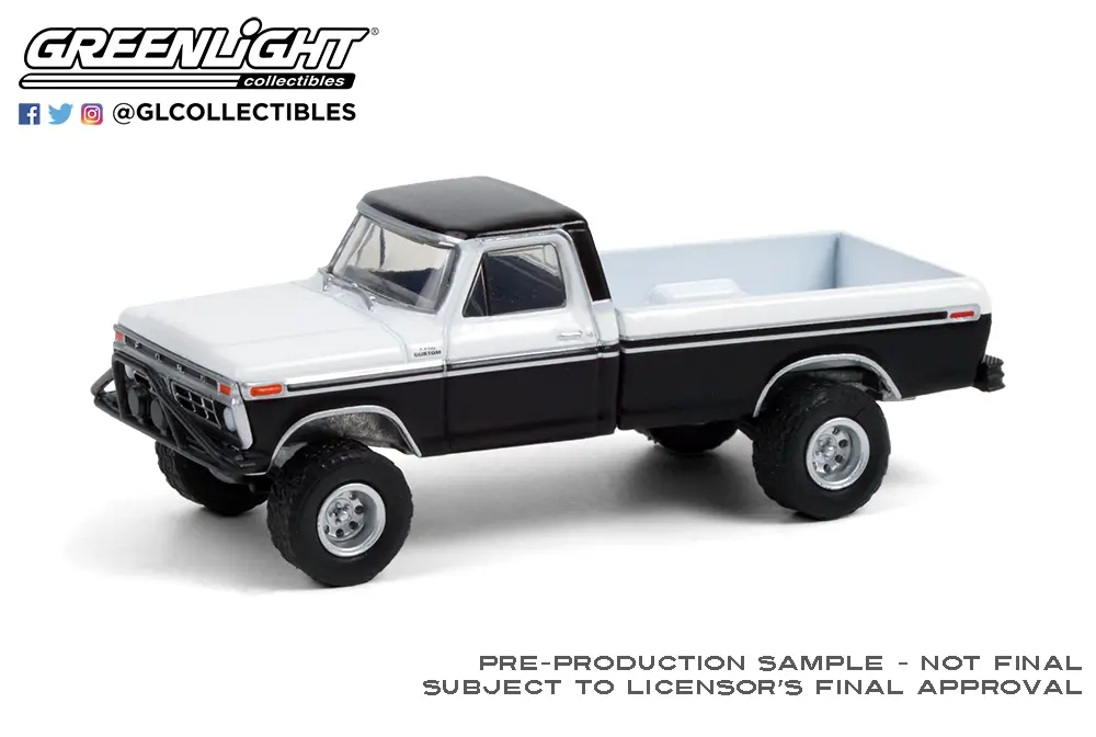 GREENLIGHT 35170 C 1978 FORD F-250 with OFF ROAD PARTS 1/64 BLACK RED