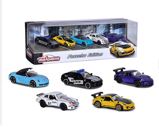 2120531711ja - 5-Car Set Gift Pack Porsche Edition - Majorette 1:64