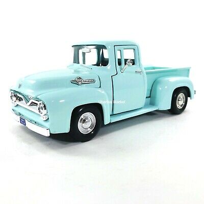 79341gr 1 - 1955 FORD F100 PICK UP TRUCK IN LIGHT GREEN (1:24) SCALE