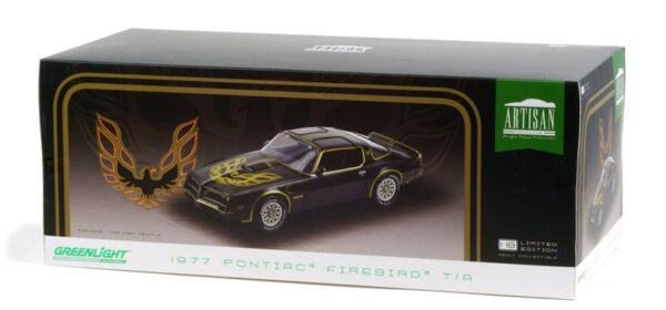 19098b - 1977 Pontiac Firebird Trans Am in Starlite Black with Golden Eagle Hood (MORE COMING SOON!)