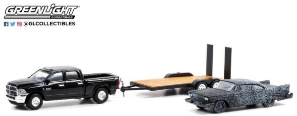 31120b 1 - 2018 Ram 2500 with Scorched 1958 Plymouth Fury on Flatbed Trailer Christine (1983)