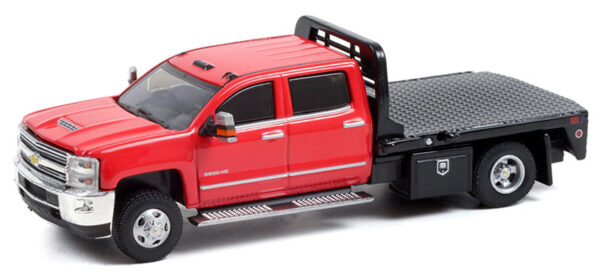 46080c - 2016 Chevrolet Silverado 3500HD Dually in Red with Black Flatbed