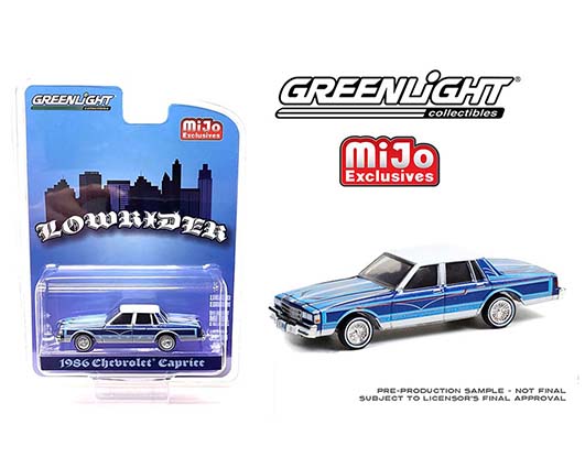 51389 sm 0 - 1986 Chevrolet Caprice Lowrider (Blue) - Greenlight 1:64 MiJo Exclusives
