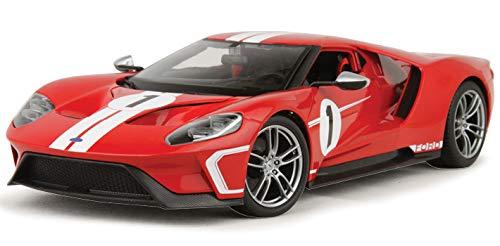 31384red - 2018 FORD GT HERITAGE EDITION - RED WITH WHITE STRIPES WITH #1