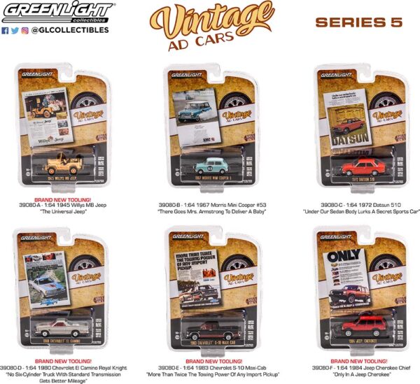 39080 1 64 vintage ad cars 5 group pkg b2b - 1945 Willys MB Jeep The Universal Jeep - Vintage Ad Cars Series 5