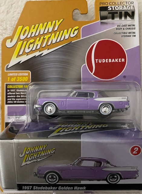 jlct006a2 2 - 1957 Studebaker Golden Hawk - lilac - comes with Pro Collector Storage Tin