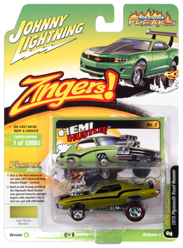 jlsf021a2 - 1973 PLYMOUTH ROAD RUNNER (ZINGER) (LIME GOLD METALLIC)