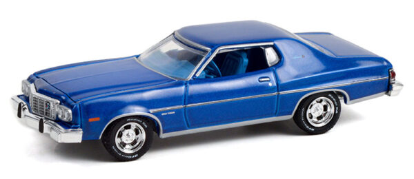13310 b - 1974 Ford Gran Torino Sport 2-Door Hardtop in Medium Blue Metallic GreenLight Muscle Series 26