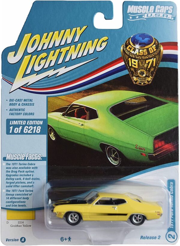 jlmc026a2 1 - 1971 Ford Torino Cobra in Grabber Yellow with Yellow & Black Side Laser Stripe