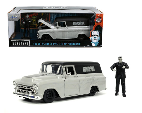 32191 1 - 1957 Chevrolet Suburban & Frankenstein - Hollywood Rides Universal Monsters