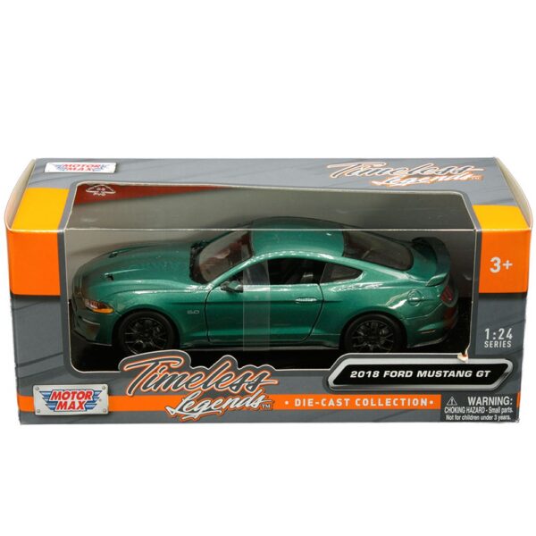 - 2018 FORD MUSTANG GT - 1:24 SCALE BY MAISTO - DARK GREEN