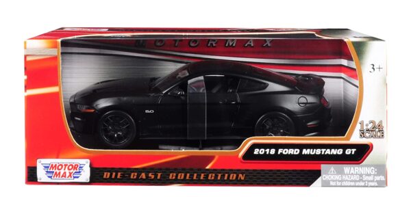 79352mtblk2 - 2018 FORD MUSTANG GT IN 1:24 SCALE BY MAISTO - MATT BLACK