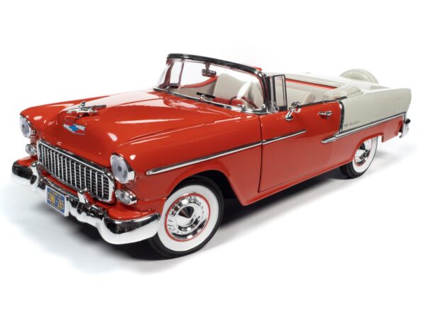 amm1265 - 1955 Chevrolet Bel Air Convertible Gypsy Red and India Ivory White "American Muscle 30th Anniversary"