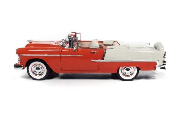 amm1265 r2 1955 chevy bel air conv 118 2 21233.1643394397 - 1955 Chevrolet Bel Air Convertible Gypsy Red and India Ivory White "American Muscle 30th Anniversary"