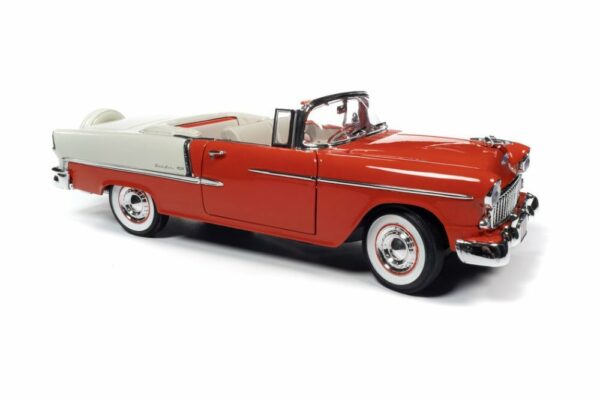 amm1265 r2 1955 chevy bel air conv 118 4 73875.1643394399 - 1955 Chevrolet Bel Air Convertible Gypsy Red and India Ivory White "American Muscle 30th Anniversary"