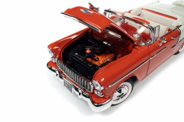 amm1265 r2 1955 chevy bel air conv 118 7 04545.1643394402 - 1955 Chevrolet Bel Air Convertible Gypsy Red and India Ivory White "American Muscle 30th Anniversary"