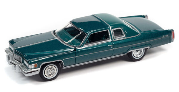 awsp109 a - 1975 Cadillac Coupe DeVille in Greenbriar Firemist Poly with Dark Green Vinyl Roof