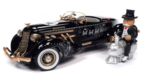 awss140 1 - 1935 Auburn 851 Speedster in Black with Matte Gold - Monopoly