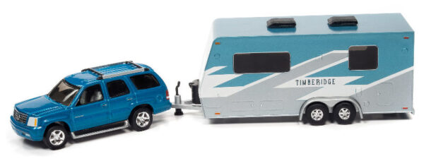 jlsp201 a - 2005 Cadillac Escalade in Metallic Custom Teal with Camper Trailer