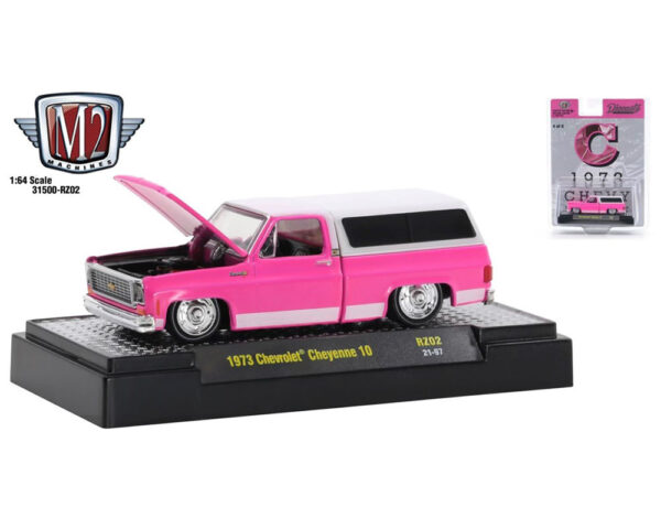 31500 rz02 c - 1973 Chevrolet Cheyenne 10 With Camper Top “C ” Pink Limited 6,000 Pieces