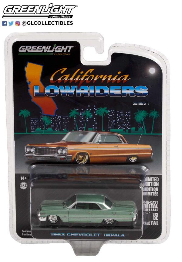 63010 b 1963 chevrolet impala lowrider custom light green b2b - 1963 Chevrolet Impala Lowrider - Custom Light Green