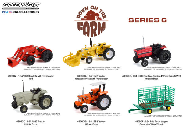 48060 1 64 down on the farm 6 group deco b2b 1 - 1981 Row Crop Tractor 4-Wheel Drive (4WD) - Red and Black