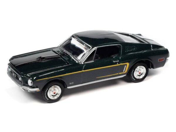 jlct008b1a - 1968 FORD MUSTANG GT 428 COBRA JET (HIGHLAND GREEN) WITH COLLECTOR TIN
