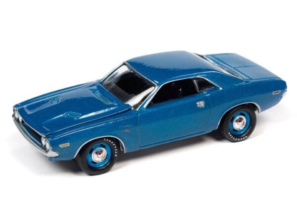 jlct008b3a - 1970 DODGE CHALLENGER R/T (B5 BRIGHT BLUE) WITH COLLECTOR TIN