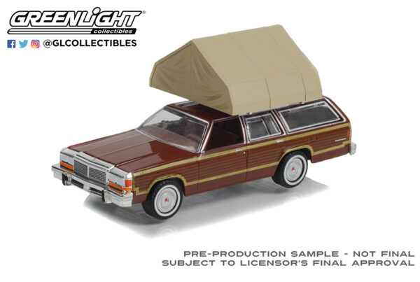 38030 c - 1979 Ford LTD Country Squire with Camp'otel Cartop Sleeper Tent