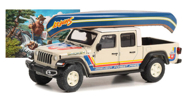 38040f - 2021 Jeep Gladiator with Canoe on Roof “Prevent Forest Fires!” 