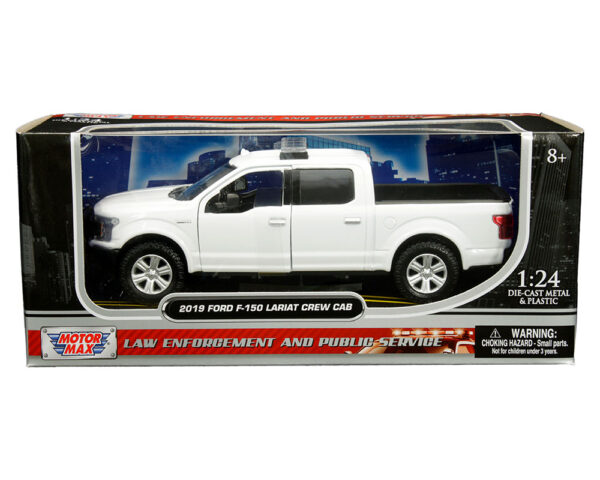 76981wh - 2019 Ford F-150 Lariat Crew Cab with Lightbar (White) – Law Enforcement and Public Service